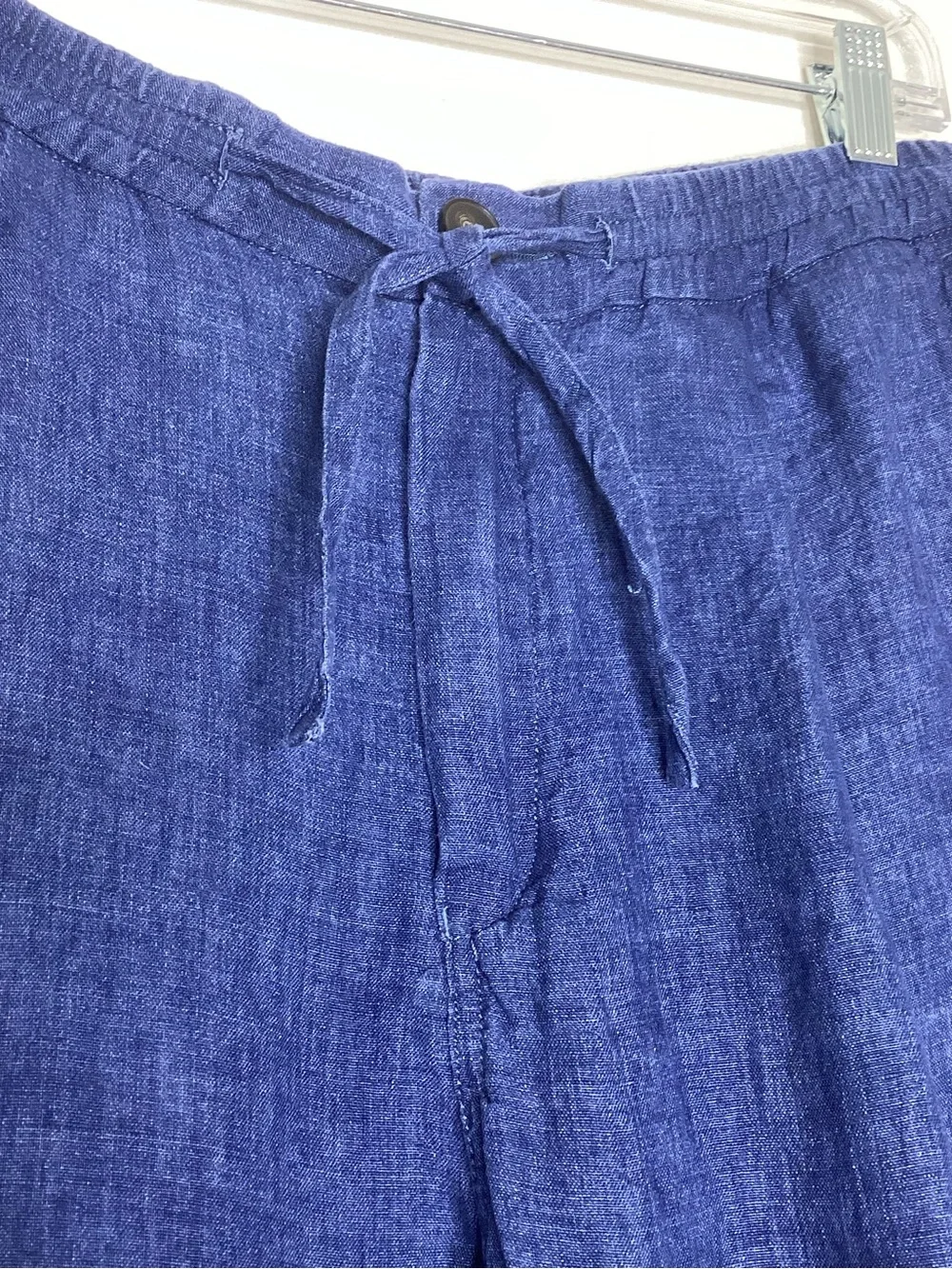 October Agnel Linen Trousers Casual Chambray Lg